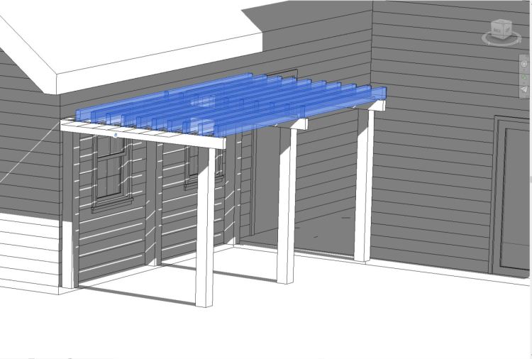 sketch of best trellis spacing optimized for summer solstice in Texas